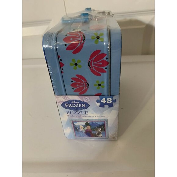 New Disney Frozen 48 Piece Puzzle Collectible Tin Lunch Box Sealed - Picture 6 of 7